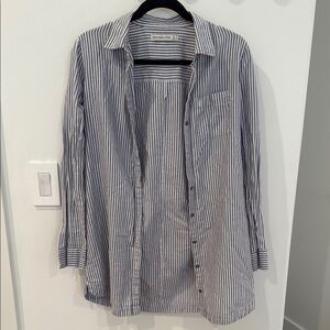 Men's Striped Blue Shirt